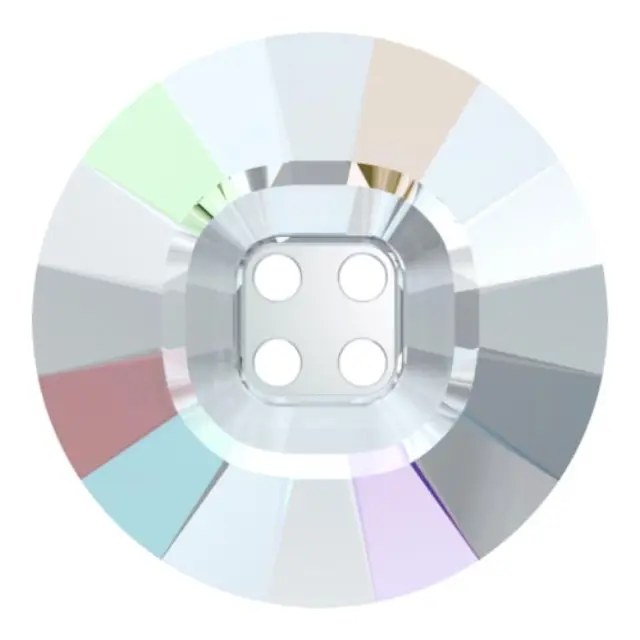 Swarovski 3018 Sew-On 4 Hole Rivoli Button Crystal AB 14mm - 4τεμ