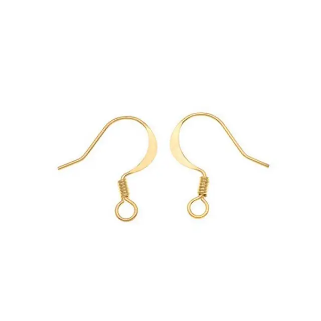 Σκουλαρίκι Hook 15x17mm με Σπείρα Ανοξείδωτο Ατσάλι 304 Golden - 20τεμ