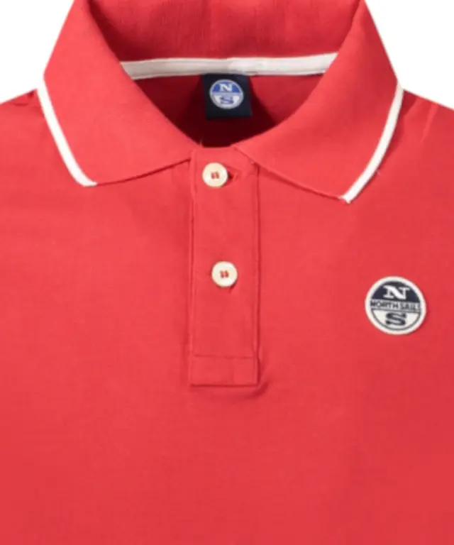 North Sails - Ανδρικό T-shirt Κοντομάνικο Polo 995012-000-0230 Κόκκινο - M 3