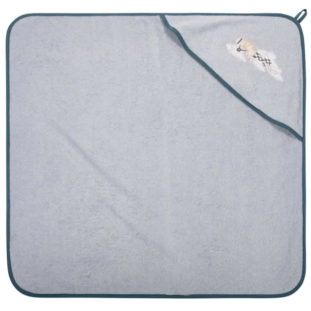 Βρεφική Κάπα 80x80 400gsm Essential Greenwich Polo Club 8852 Grey-Blue 100% βαμβακερό 2