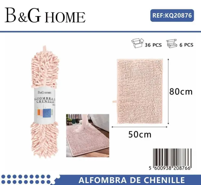 Πατάκι μπάνιου - M0839 - 50x80cm - Light Pink - 20876 2