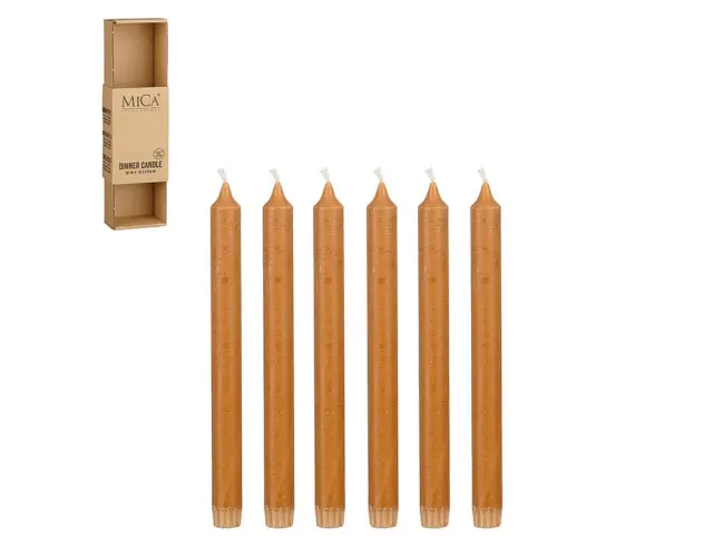 Σετ Διακοσμητικά Κεριά Κορμός Mica Decorations με διάρκεια καύσης 9 ώρες και διαστάσεις 2.2x2.2x25cm - 6 τεμάχια 1147663 3