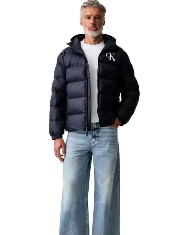 Calvin Klein - Ανδρικό Μπουφάν Ls Ltwt Nylon Padded Hooded Puff LV04RG513G-CEF Μπλε 3