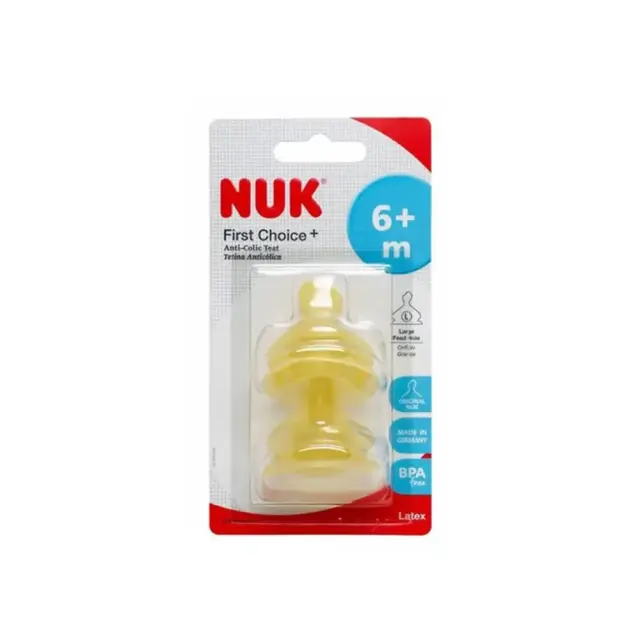 Nuk First Choice+ Θηλές από Καουτσούκ Μεγάλης Ροής για 6+ μηνών 2τμχ