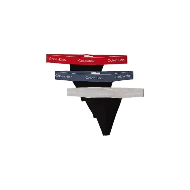 Calvin Klein Ανδρικό String Modern Cotton Thong - Τριπλό Πακέτο, Χρώμα Vind Ind-Micro Chip-Molten WBS