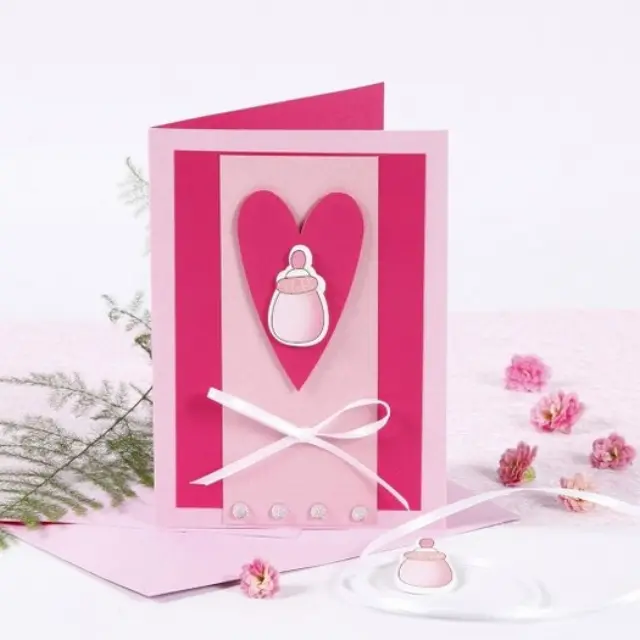Κάρτες για προσκλητήρια, 10 τεμ., pink 3