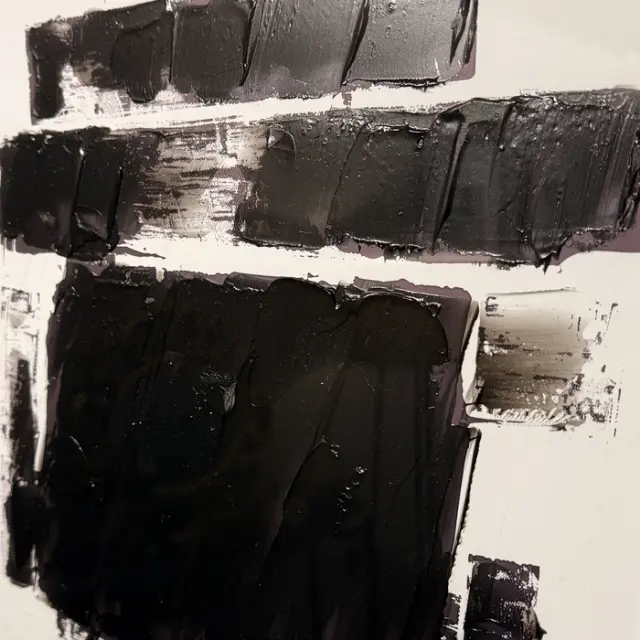 Obraz Basalt 105‑9866 πίνακας τοίχου 60x60 Basalt Art Άσπρο Μαύρο 2