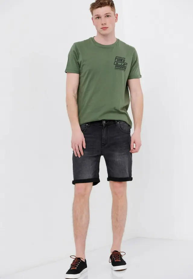 Funky Buddha Jean Shorts FBM005-071-03 - 38
