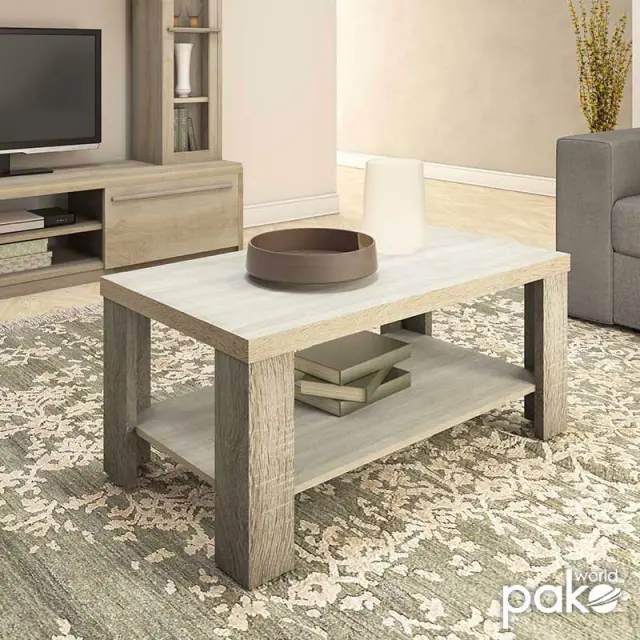 Τραπέζι σαλονιού RIANO pakoworld χρώμα sonoma 89,5x49,5x42,5εκ 2