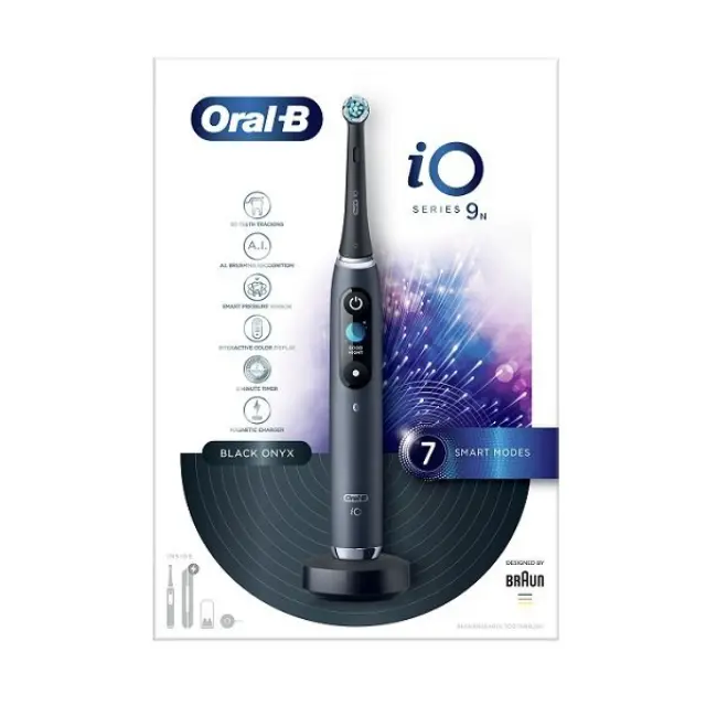 Oral-B iO Series 9N Ηλεκτρική Οδοντόβουρτσα με Χρονομετρητή και Αισθητήρα Πίεσης Black Onyx 2