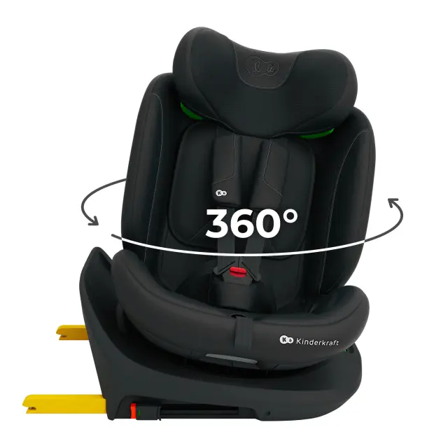 Kinderkraft i-Grow 2 Plus Κάθισμα Αυτοκινήτου i-Size 40-150cm ISOFIX 360° Black 2