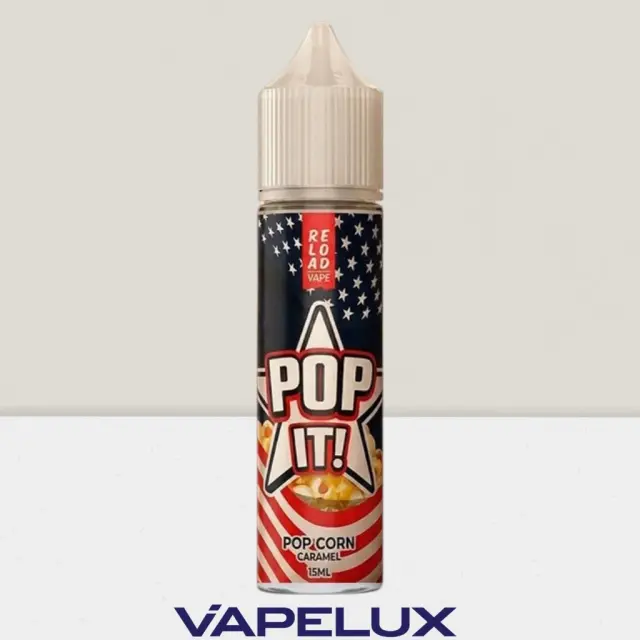 Reload Vape Flavor Shots Pop It - Pop Corn Caramel 15ml to 60ml 2