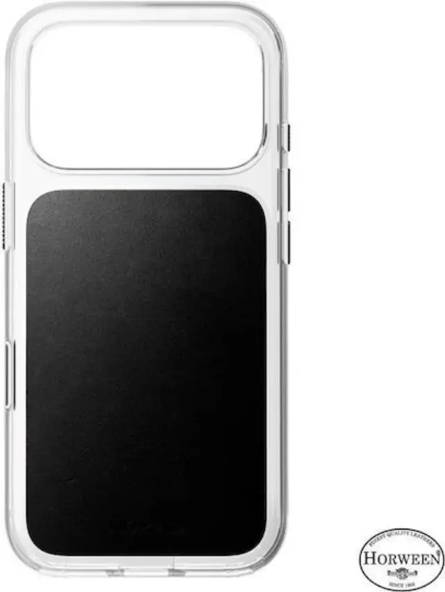 Nomad Clear Leather Case, black (Horween) - iPhone 18 Pro / 17 Pro