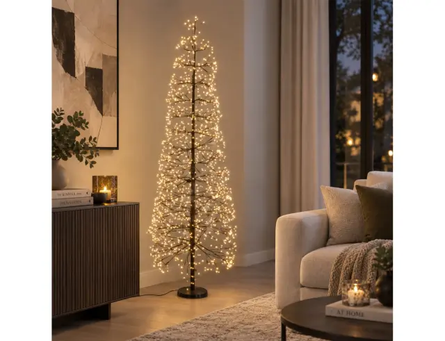 Διακοσμητικό δέντρο με 1600 φωτάκια LED, Χρονοδιακόπτη, Dimmer και ύψος 150cm - Θερμό Λευκό AX5393640