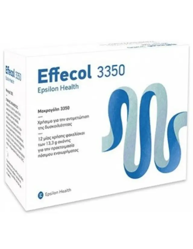 Epsilon Health Effecol 3350 Οσμωτικό Υπακτικό για την Αντιμετώπιση της Περιστασιακής & Χρόνιας Δυσκοιλιότητας, 12 sachets x 13.3gr 2