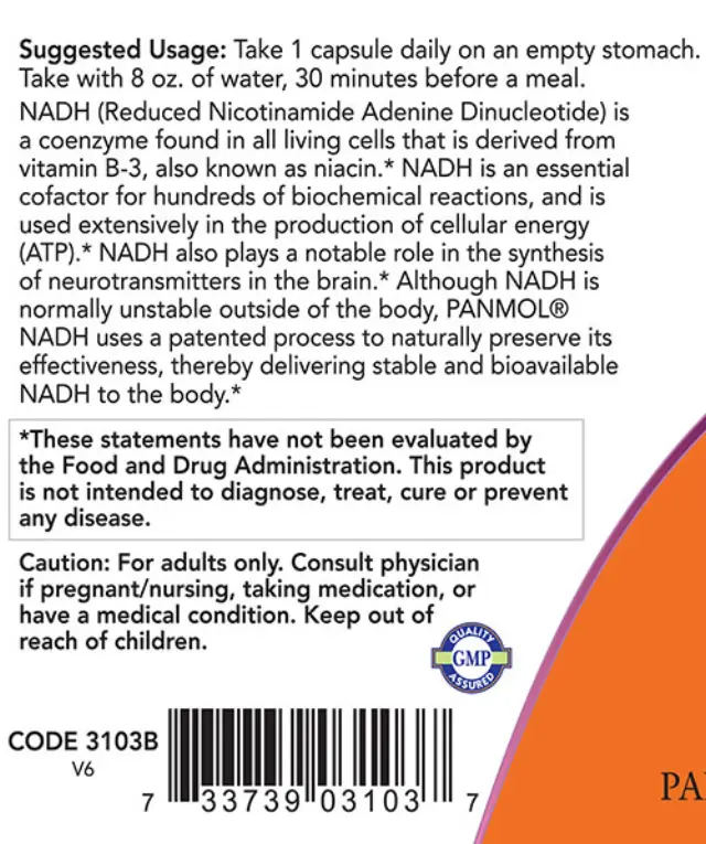 Now Foods NADH 10 mg 3