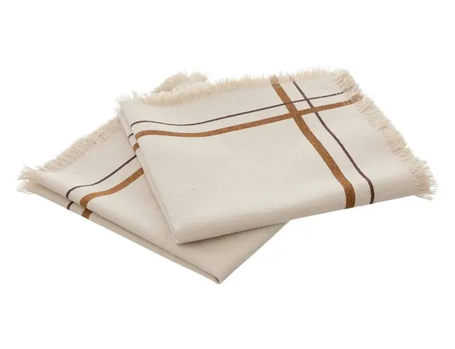 Σετ Πετσέτες φαγητού Ray Atmosphera με διαστάσεις 40x40cm - Beige - 2 τεμάχια 201987B