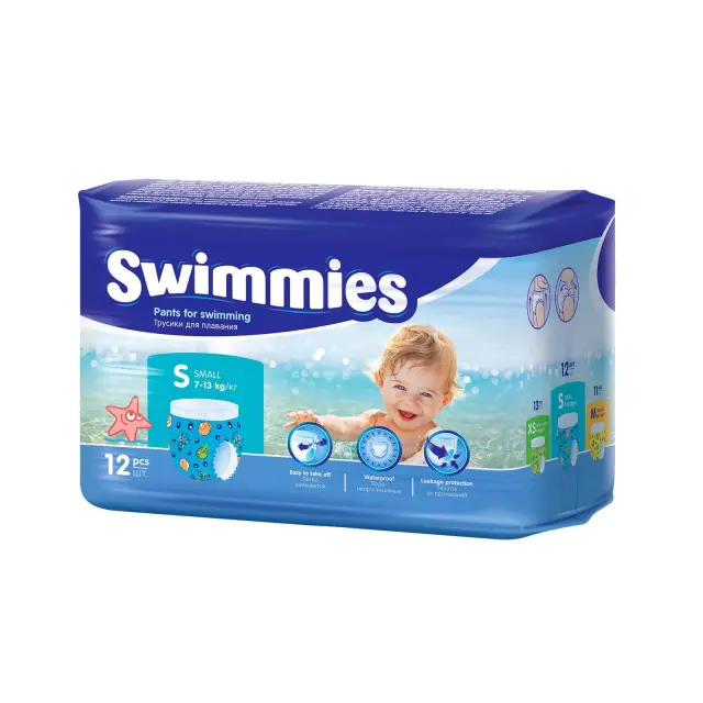 Βρακάκια πισίνας Swimmies Small Νο 2 (7-13kg) x 12 TEM