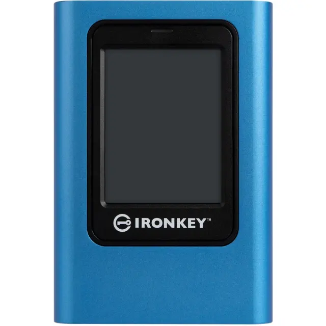 Kingston IronKey Vault Privacy 80 960 GB, external SSD (blue/black, USB-C 3.2 Gen 1 (5 Gbit/s))