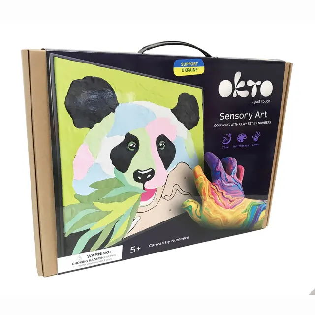 Okto DIY Δημιουργικό Sensory Σετ Ζωγραφικής 3D με Πηλό Πάντα (5+ ετών) 20000