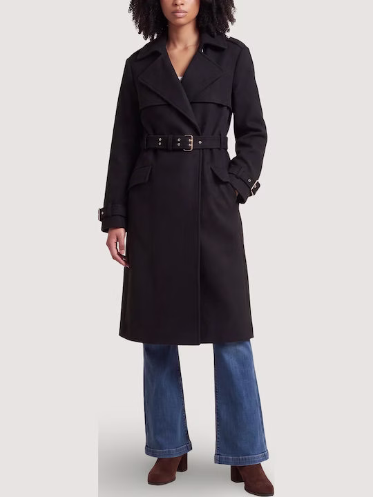 Guess Γυναικείο Παλτό Jet Black Μαύρο - XL 2