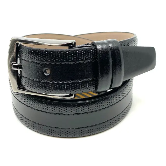 Μαύρη Ζώνη P.U. Leather με Γαζί 3,5 cm