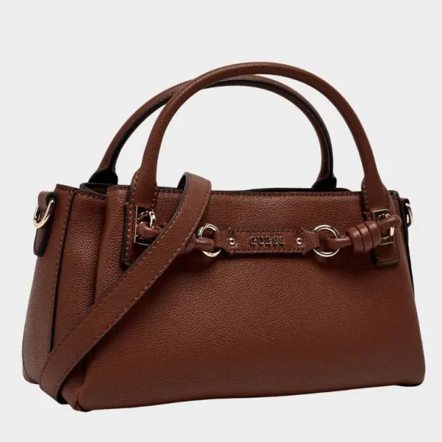 Guess - Γυναικεία Τσάντα Camelia 3-Compartment Satchel HWBG9742060-COQ Καφέ 3