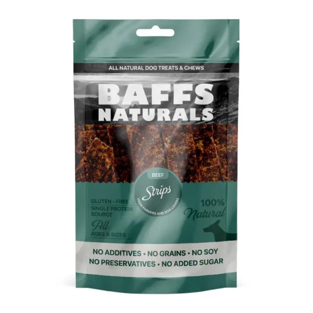 Baffs Naturals Beef Strips 100gr Μονόχρωμο