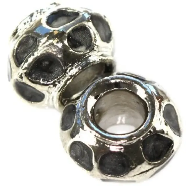 Μεταλλική Χάντρα Modular Silver Flower Vases 9x13mm - 5τεμ