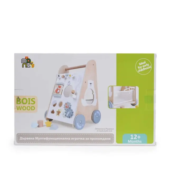 Moni Toys Ξύλινη Περπατούρα με Εκπαιδευτικές Δραστηριότητες 2145 3