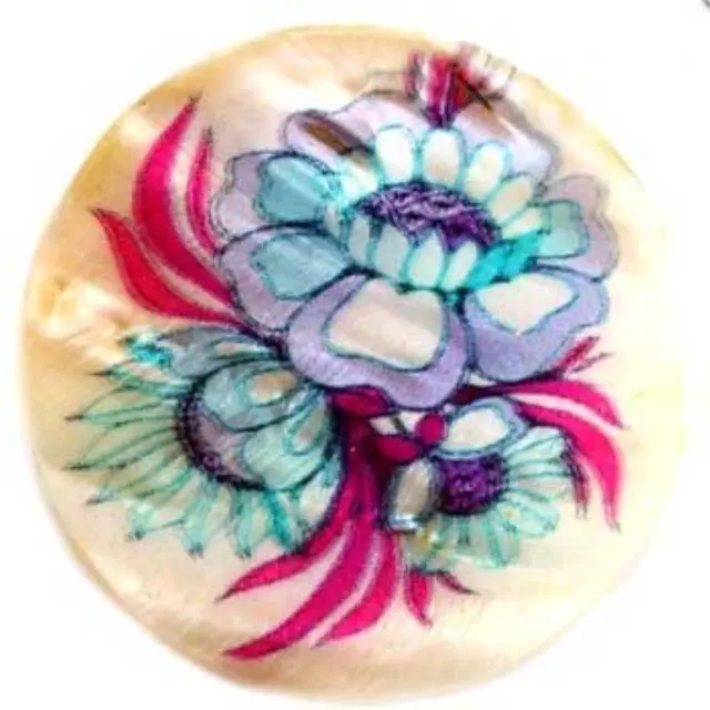 Mother of Pearl Hibiscus Μοτίφ Ø5cm - 5τεμ