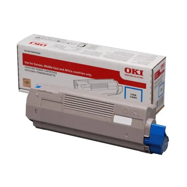 OKI 46490607 Γνήσιο Toner Laser Εκτυπωτή Κυανό High Capacity 6000 Σελίδων 46490607