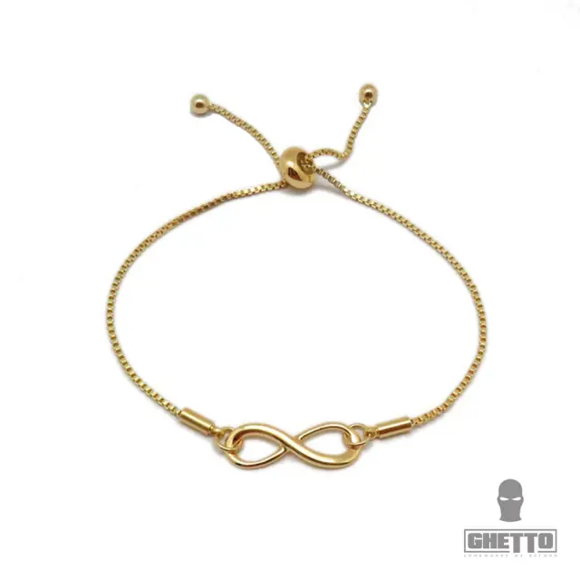 Ghetto Infinity Charm Bracelet 18K Gold
