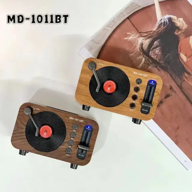 MD-1011BT Επιτραπέζιο Ραδιόφωνο Καφέ 2
