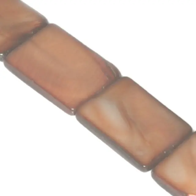 Mother of Pearl Ορθογώνιο Πλακέ Brown 15x20mm ~20τεμ