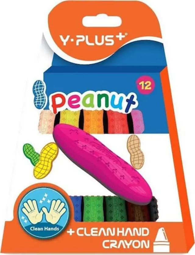 Y-plus Peanut Κηρομπογιές 12 Χρωμάτων / 309264 (Plus)