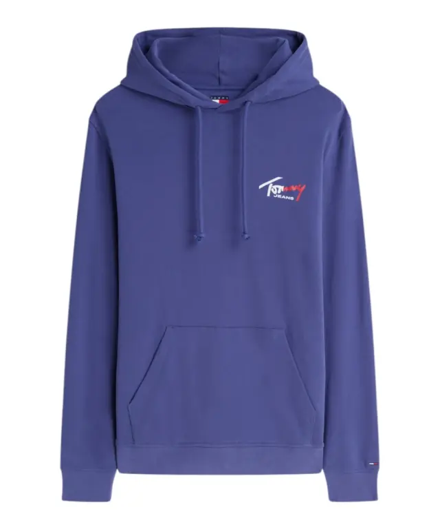 Tommy Hilfiger - Ανδρικό Φούτερ Entry Sign Regular Fit DM0DM22680-C6Q Μπλε/Μωβ