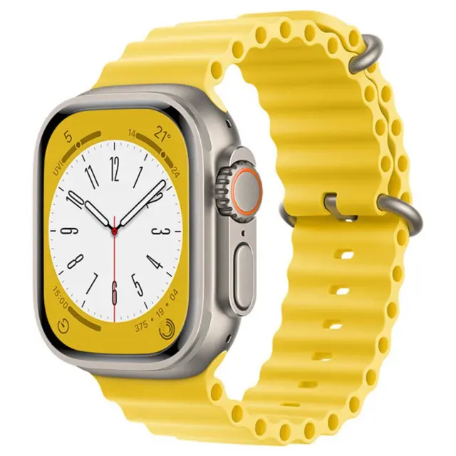 Techsuit® QuickFit Ocean Band Ανταλλακτικό Λουράκι για Apple Watch 38/40/41/42(series 10/11/12)mm- Yellow