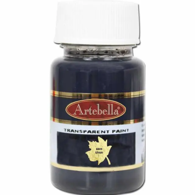 Artebella Διάφανο Σμάλτο Stained Glass - 8809 Black - 50ml