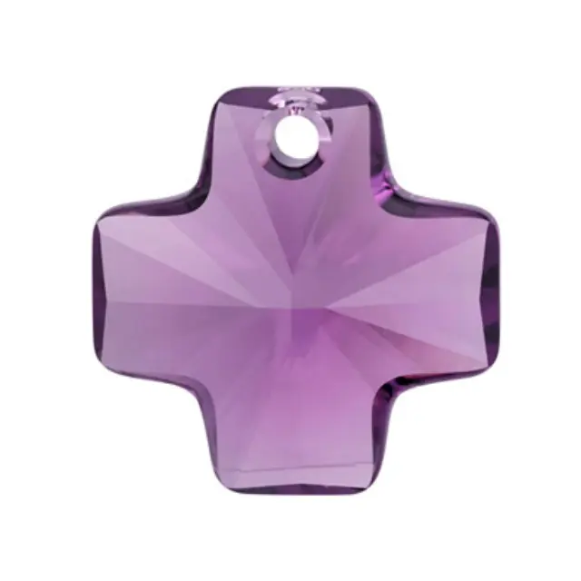 Swarovski 6866 Cross Pendant Amethyst 20mm - 1τεμ