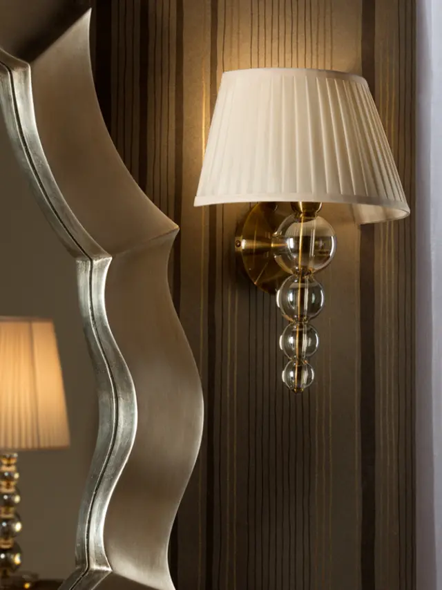 MERCURY CHAMPAGNE WALL LAMP φωτιστικό απλίκα Μπεζ Ορείχαλκος