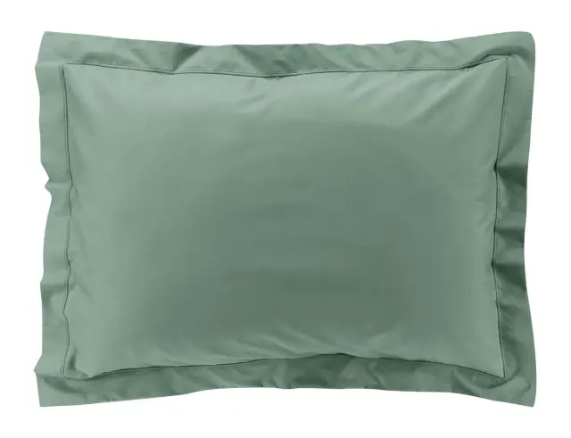 Μαξιλαροθήκη Percaline Douceur d'intérieur από βαμβάκι περκάλι 78TC, με ραφή Oxford και διαστάσεις 50x70cm - Lime Green 1644615
