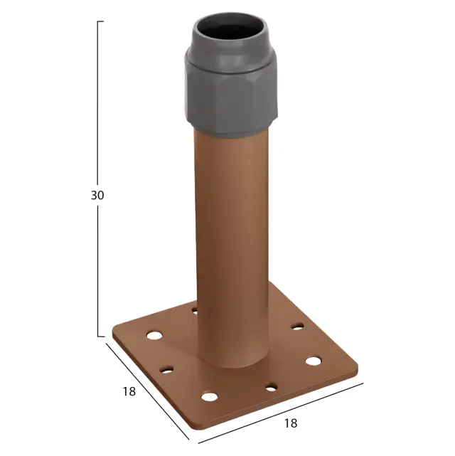 ΒΑΣΗ ΟΜΠΡΕΛΑΣ ΑΛΟΥΜΙΝΙΟΥ FB96607.02 HEAT TRANSFER ΑΛΟΥΜΙΝΙΟ 18x18x30Υεκ. 2