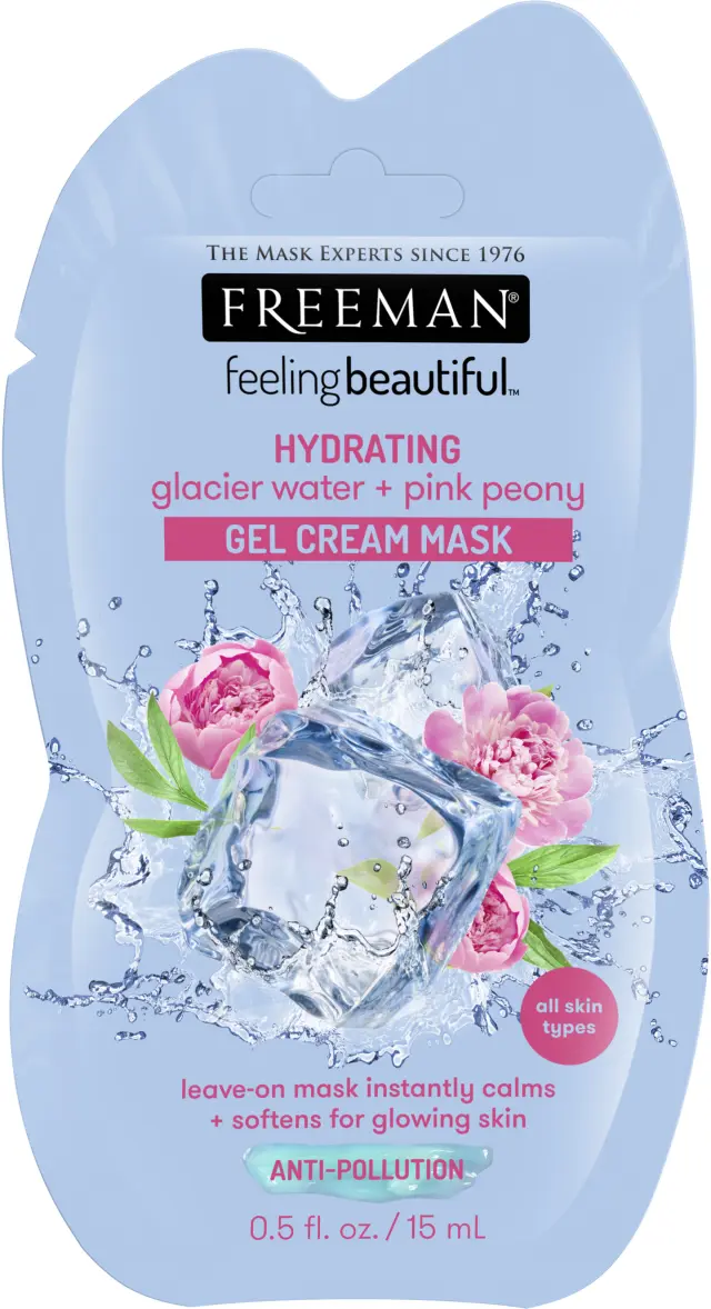 Freeman Μάσκα Προσώπου Hydrating Glacier Water & Pink Peony Mask 15ml