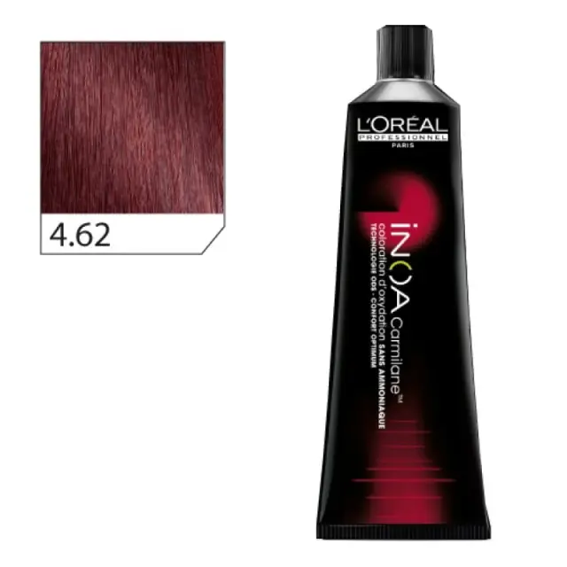Loreal Inoa Βαφή Carmilane 4,62 Καστανό Κόκκινο Ιριζέ 60gr 2