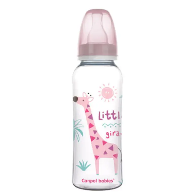 Στενό Μπουκάλι 250ml +12m PP Africa Canpol Pink 59/200