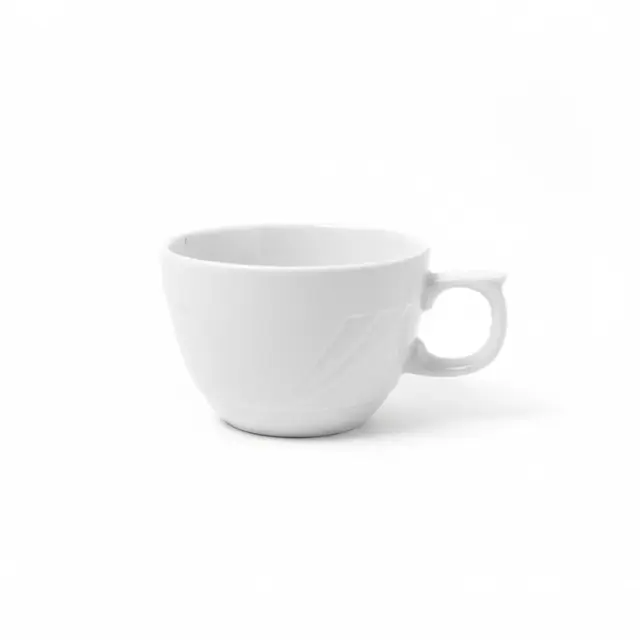 Φλιτζάνι Cappuccino 190ml Λευκή Πορσελάνη | Ανάγλυφο Σχέδιο