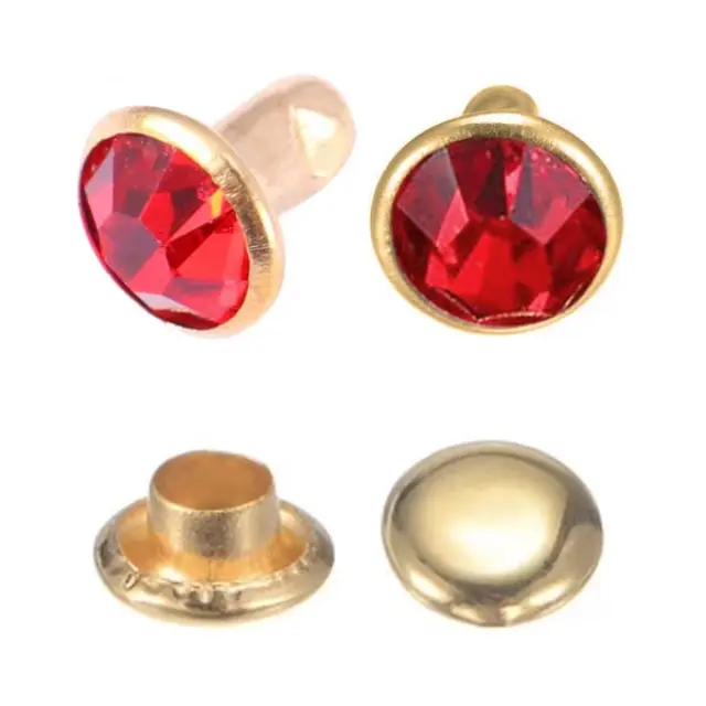 Swarovski Πριτσίνι 56101 με 2088 XIRIUS Rose Flat Back SS34 (8mm) Scarlet - Brass - 5σετ