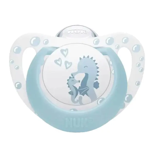 NUK First Choice Ορθοδοντική Πιπίλα Σιλικόνης με Θήκη 0-6m 10175383