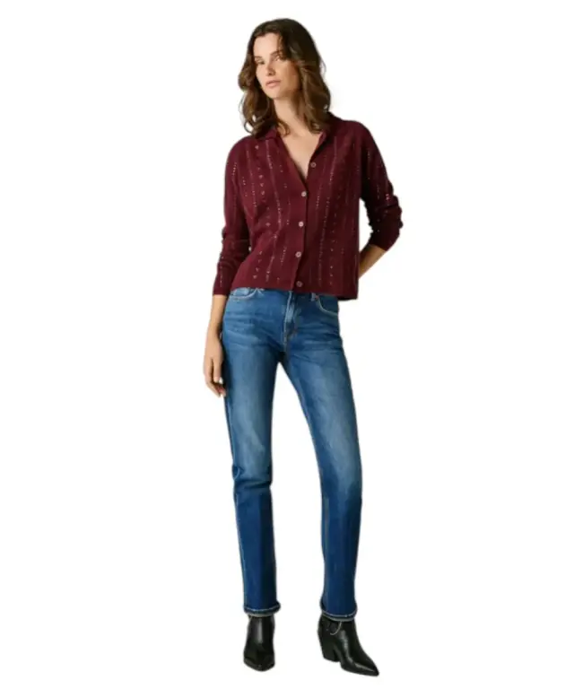 Pepe Jeans - Γυναικείο Παντελόνι Τζιν Mary Straight French Terry PL20473085AC2-000 Μπλε 2